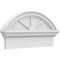 Ekena Millwork Segment Arch 3 Spoke Architectural Grade PVC Combination Pediment, 24"W x 12-7/8"H x 2-3/4"P PEDPC024X130SEG03 - alternate 1
